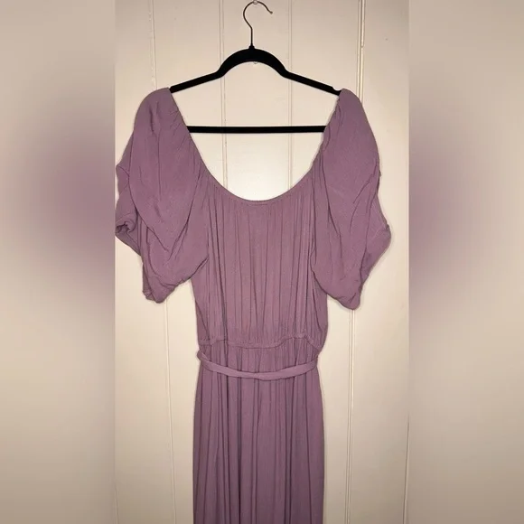 City Chic Tropical Tie Maxi Dress Plus Size M (18) Pink Woodrose - Picture 8 of 8